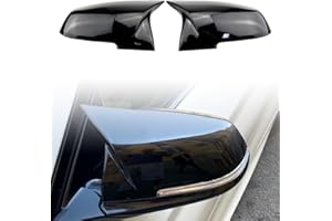 MKptopia 2 pezzi di ricambio per specchietto retrovisore per porta laterale Accessori per auto compatibile con BM-W serie 1 2 3 4 F20 F21 F22 F30 F32 F36 X1 F87 M3 i3-Nero
