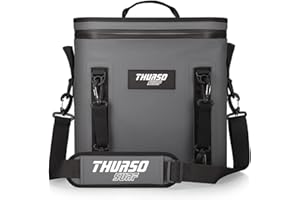 THURSO SURF Soft Cooler 24 Can Portable Ice Cooler Bag — 48 hr Insulation Leakproof & Airtight Waterproof Zipper Floating Beach Cooler for Travel Camping Kayak Paddleboard