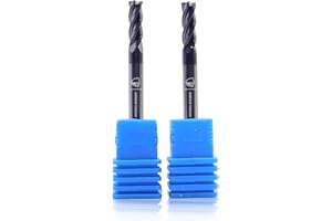 ARMOUR TOOLING – 4mm Tungsten Carbide End mill - 4 Flute Sharp Corner Cutter – CNC Milling Tool – Twin pack - for Alloy Steels- High Performance Milling Cutter - Roughing And Finishing