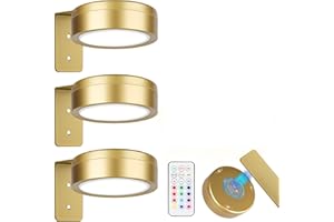 EliphonTowne Lot de 3 appliques murales magnétiques LED - Cadre photo - Applique murale avec télécommande - 13 modes d'éclairage - Éclairage d'affichage artistique - Utilisé pour la peinture sur cadre