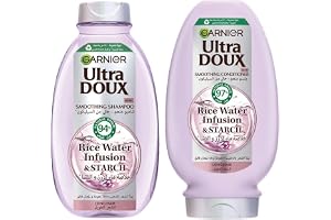 Garnier Ultra Doux Rice Water and Starch Infusion Shampoo, 400 ml + conditioner 360 ml