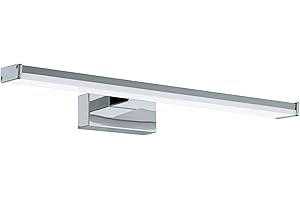 EGLO Lampa ścienna LED Pandella 1, lampa LED nad lustro z aluminium i tworzywa sztucznego, lampa łazienkowa w kolorze chromu, srebrnym, białym, lampa LED do wilgotnych pomieszczeń neutralna biel,