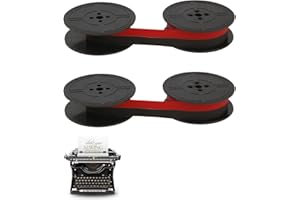 AYHYHLJZJ 2 Stück Farbband für Schreibmaschinen, Schreibmaschinenband Kompatibel mit Klassischen Modellen DIN 2103 32755 Rot, Hochwertiges Farbband für klare und präzise Druckergebnisse(Schwarz+Rot)