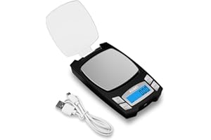 KUBEI Rechargeable par USB 500g/0.01g PréCision Balance de Poche/Balances de Bijoux,Numérique Balance de alimentaire Balance de Cuisine Apply to Weighing La Poudre,Bijoux, Or,Les Pierres Précieuses