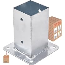 Pali Recinzione Tappi Per 6 Pz. Metallo Zincato 91x91 Mm Pali Di Legno Per Recinzioni - 3