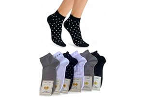 Lucchetti Socks Milano Calzini donna corti cotone mercerizzato fresco e leggero colorati pois fantasia righe Made in Italy 6 paia