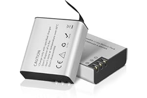 GeeKam Batteria Action Cam, 2 x 1350mAh Batteria Ricaricabili Compatibile per AKASO EK7000/Brave 4/V50X, Apexcam, COOAU, Dragon Touch, Crosstour, Campark, APEMAN, Surfola, Exprotrek, S009R, PG1050