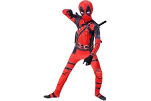 Metaparty Spiderman Kostüm für Kinder, Spiderman Bodysuit,Superheld 3D Anime Anzug für Junge Mädchen Cosplay Karneval Party Kostüm