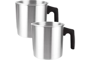 ZOFUN 2 Stück Kerzenherstellung Topf 1,2L, Kerzenschmelztiegel Wachsschmelzer Schmelztopf, Schmelzschale Schmelztiegel mit Löffel für Kerzenherstellung und Seifenherstellung Handwerk