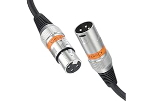 Getaria Cavo XLR cavo microfonico da cavo XLR maschio a femmina cavo per microfono bilanciato XLR per mixer studio di registrazione podcast… (2pack, 1M)