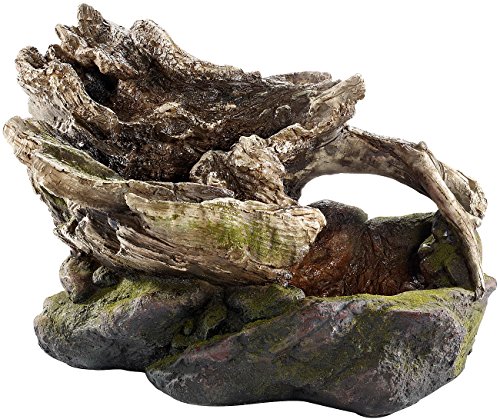 infactory Beleuchteter Zimmerbrunnen „Waldteich“ mit LED und Pumpe - 3