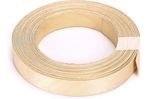 Skelang Maple Wood Veneer, Edging Tape, Iron-on Veneer for Shelf, Wardrobe, Door Frame, Desktop, 19mm×15m