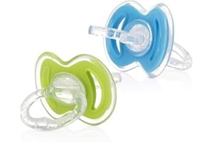 Nuby - 2-Pack Massaggiagengive in silicone Gum-Eez™ - Cappuccio igienico - 2 pezzo - Verde e blu - 0+ mesi
