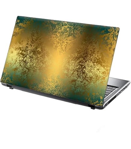 TaylorHe 15.6 Inch Laptop Skin – Pink Vintage Floral Vinyl Decal With Leather Effect, Made In UK