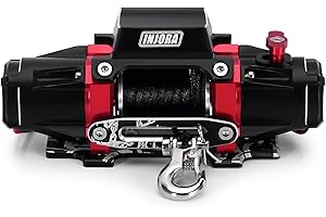 INJORA Verricello Simulato in Metallo con Doppio Motore per Upgrade Crawler RC in Scala 1/10 SCX10 TRX4