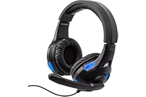 Music Hero Buster cuffie gaming con filo da 1,8 mt con luci e microfono orientabile integrati, jack 3,5mm per PS5, PS4, Xbox, Nintendo Switch, Pc, laptop, tablet, smartphone
