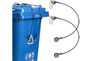 tofeer Mülltonnenverschluss, bärensicheres Mülltonnenverschluss-Drahtseil Universal-Deckelverschluss-Seil