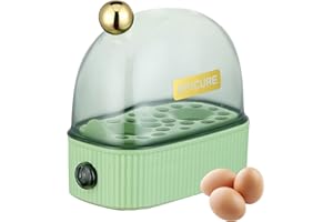 Syfunlv Cuiseur à œufs, Cuiseur à Œufs Électrique Multifonction, Petit cuiseur à Oeufs, chaudière Une Personne Petit déjeuner Machine Peut Cuire Deux Oeufs Cuit œuf Electrique (Green)