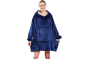 EA ARENA Hoodie Blanket,Oversized Ultra Soft Sherpa Fleece Warm Cosy Oversized Wearable Giant Sweatshirt Throw Onesize Fits All For Women Girls Adults Men Boys Kids Big Pocket