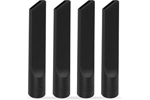 XRHOT 4 PCS Bocchetta per Fessure, Bocchetta per aspirapolvere Universale 36mm Accessori per aspirapolvere Domestico Testa dell'ugello a Cucitura Piatta per Tutti i collegamenti, Nero