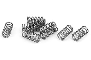 UXCELL sourcingmap Compression Spring,304 Stainless Steel,5mm OD,0.6mm Wire Size,10mm Free Length,Silver Tone,10Pcs