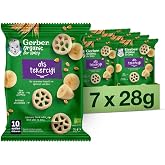 Gerber Organic Diş Tekerciği Tahıl Bazlı ve Muzlu Bebek ve K&uuml;&ccedil;&uuml;k &Ccedil;ocuk Ek Gıdası 7 x 28g