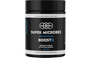 Super Microbes Boostx (150 GR) – gödselmedel med mykorrhiza och effektiva mikroorganismer – högpresterande inomhusväxter, gödselmedel för upp till 10 gånger skörd