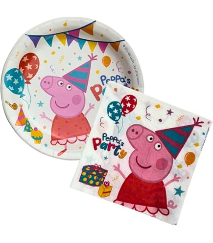 Guirlande Fanions Peppa Pig Anniversaire - 3 Mètres, 9 Fanions, Décoration Fête Enfant