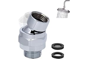 QYRDBGY Adapter głowicy prysznicowej, słuchawka prysznicowa, adapter 360 stopni z pierścieniami uszczelniającymi, deszczownica kulowa, przegub przegubowy, głowica prysznicowa do przedłużenia kranu (srebrny)