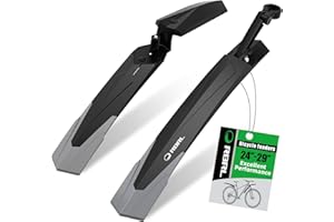 RBRL Bike Mudguard Set for Mountain Bike, Bicycle Fender E-Bike Fender Adjustable Mudguard, Universal Mud Guard for 24-29 inch Bikes