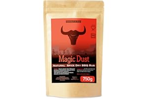 ‎MEERBACH & ROSE Magic Dust 750g, BBQ-Rub Gewürzmischung zum Grillen, XXL-Vorteilspack, Magic-Rub Grillgewürz als Trocken Rub oder Marinade für Fleisch, Vegetarischem oder Dips, in Deutschland von Hand abgefüllt