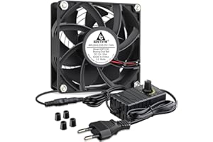 GDSTIME Ventilador de 220 V, 12 V, 120x38 mm, ventilador 230 V con control de velocidad AC DC 3 V -12 V, enfriamiento para lugar de trabajo, servidor, escape, ventilación intercambiador de ventilador