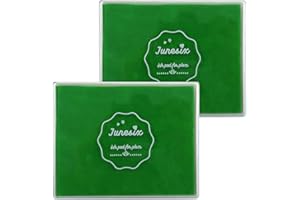 ROUCERLIN 2 PCS Large Size Craft Ink Stamp Pads, Washable Scrapbooking Finger Paint Ink Pad for Kids, Craft Ink Pads for Rubber Stamps, DIY Cards, Paintings, Baby Footprint Handprint (2 Dark Green)