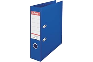 Esselte, Classeurs à levier A4 N°1, Bleu, Dos de 75 mm, Plastique, Lot de 1, Gamme Vivida, 811350