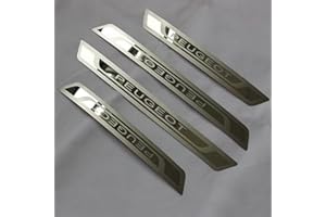 ENFILY 4 unids Coche umbral Protector de Puerta para Peugeot 308 208 508 207 3008 2008 307, Acero Inoxidable Exterior Kick Placas, Pedal de Desgaste Cubierta de protección Placa Ticker Accesorios