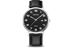 BERING Męski zegarek kwarcowy - kolekcja Titanium z tytanem i szafirowym kryształem 18640-402