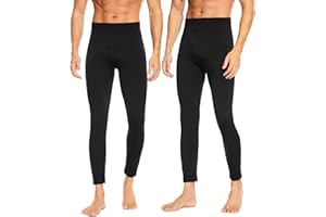 SIMIYA Thermal Underwear Mens Long Johns, Thermal Leggings Bottoms for Men, Fleece-Lined Base Layer Trousers for Daily Wear, Winter Outdoor