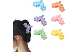 Traziewell Haarspangen Damen Blumen Haarklammer 6 Stück Blume Haarspange Claw Clips Set Flower Hair Clip Haarklammern Damen Haarspangen Blumen Kunststoff für Thick Hair 1711