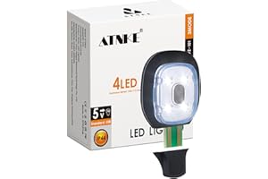 ATNKE Ersatz 4 LED Leuchten für Beleuchtete Mütze mit Licht,Wiederaufladbar USB Ultrahelle Wasserdichte Lichtlampe Rot und Bl