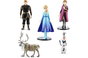 YHUASIA 5 Stück Frozen Kuchendekoration Figuren, Die Eiskönigin Tortendeko, Elsa Tortendeko, Frozen Tortendeko Kann für Kuchendekorationen, Geburtstagspartyzubehör Verwendet Werden