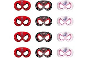 BSNRDX Hero Masques 12 Pièces Masques pour Enfants Dress Up Hero Accessoires de Fête pour Fête d'Anniversaire pour Filles Garçons