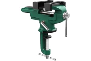 Nuovoware Morsa da Banco Falegname 70mm, 360° Girevole Morsa da Tavolo Morsetto da Banco Professionale Strumenti per Falegnameria Carpenteria in Acciaio Robusto Accessori Industriali, Verde Scuro