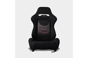 M MODAUTO Semibaquet H-E Alcántara y Detalle en Amarillo,Adaptable para Coches.Ríeles Incluidos,Asiento Conductor,Asiento Deportivo(N650/Piloto)