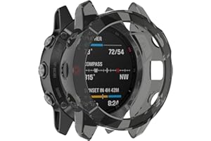 HOMTERN Fundas compatibles con GARMIN Fenix 6 y Fenix 6 Pro, funda protectora flexible de TPU pesada, a prueba de golpes y arañazos