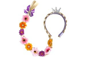 Peruk, prinsessa, flicka, ZoneYan flätat pannband för barn, ZoneYan flätor, hårförlängningar, utklädning, prinsessa, hårtillbehör för cosplay, fester (flerfärgad)