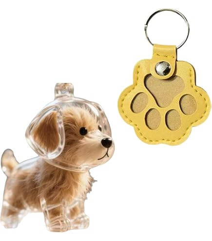Portachiavi per riporre i peli di cane, ciondolo in plastica trasparente, collezione di ricordi per animali domestici (schnauzer