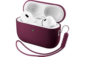 ORNARTO Fodral för AirPods Pro 3, silikon, stötsäkert och vinrött