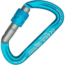 Kong. Argon S. Moschettone Compatto in Alluminio con Ghiera a Vite per Arrampicata. Scorrimento Fluido della Corda. Sistema Keylock. Made in Italy. EN 362/B, EN 12275/B. Peso 43g. Turchese