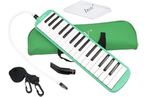 Btuty 32 Keys Melodica Piano Musical Instrument for Beginner Gift with Carrying Bag (green)