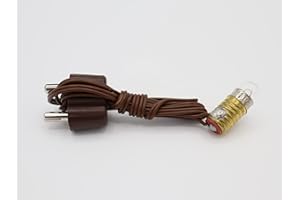 BELI-BECO 469 Lampe à échelle pour crèche avec éclairage – Éclairage de crèche – Ampoule transparente E 5,5-4,5 V – 0,2 A avec toron de 400 mm et double prise (marron)